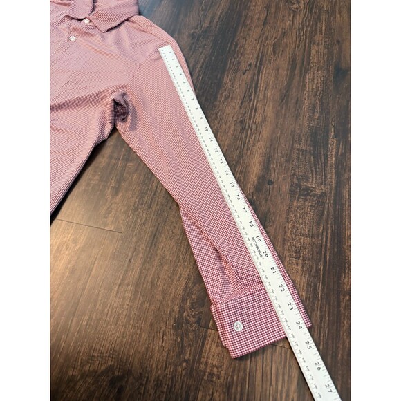 Mizzen Main Leeward Shirt Mens Large Trim Fit Red Gingham Performance USA - Picture 6 of 9